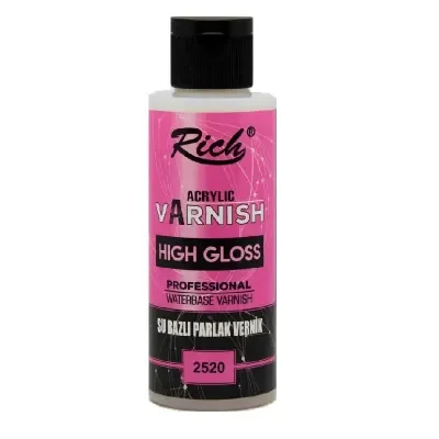 RICH 2520 HIGH GLOSS SU BAZLI VERNİK PARLAK 01676 120 cc