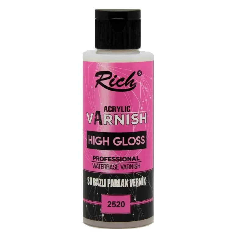 RICH 2520 HIGH GLOSS SU BAZLI VERNİK PARLAK 01676 120 cc