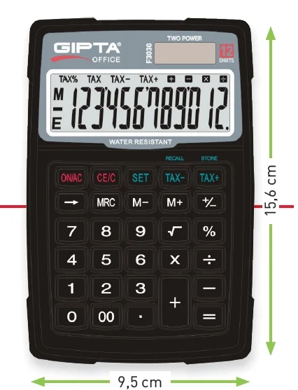 GIPTA HESAP MAKİNESİ 12 HANE MASA TİPİ F3030