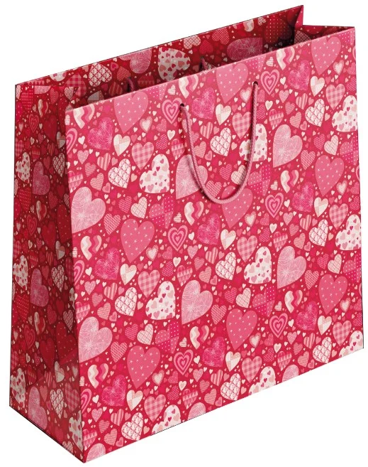 KESKİN KARTON ÇANTA K2 PEMBE KALPLER 170123-99