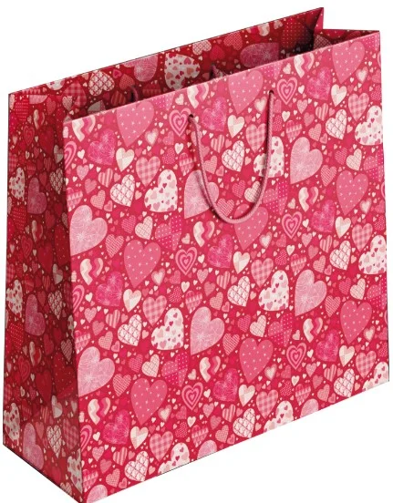 KESKİN KARTON ÇANTA K1 PEMBE KALPLER 170122-99