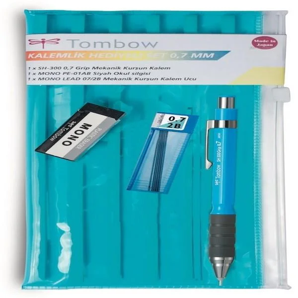 TOMBOW VERSATİL KALEM SH-300 GRIP OKUL SETİ KALEMLİKLİ 0.7 MAVİ T-SH-GR43 R7.K1