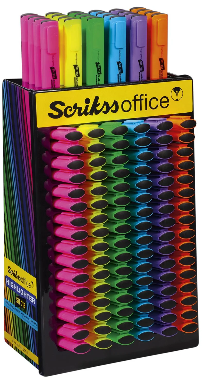 SCRIKSS OFFICE FOSFORLU KALEM SH712 360 LI STAND