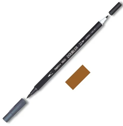 MARVY FIRÇA KALEM BRUSH PEN ÇİFT UÇLU 1800-006 BROWN