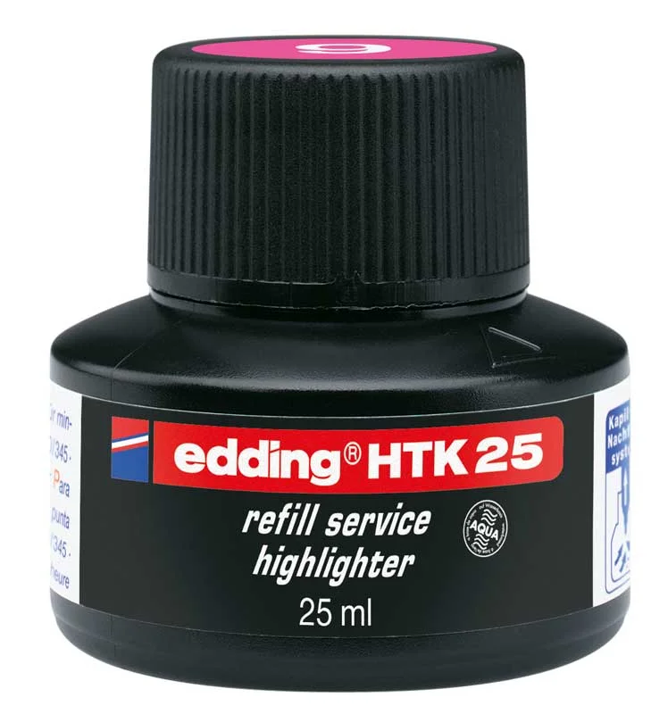 EDDING FOSFORLU KALEM MÜREKKEBİ 25 ML E-HTK25 PEMBE