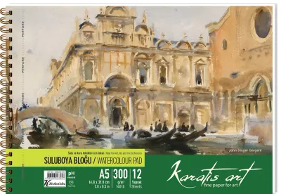 KESKİN SULUBOYA BLOK KARATİS ART A5 300 GR SPİRALLİ 12 YP. 488009
