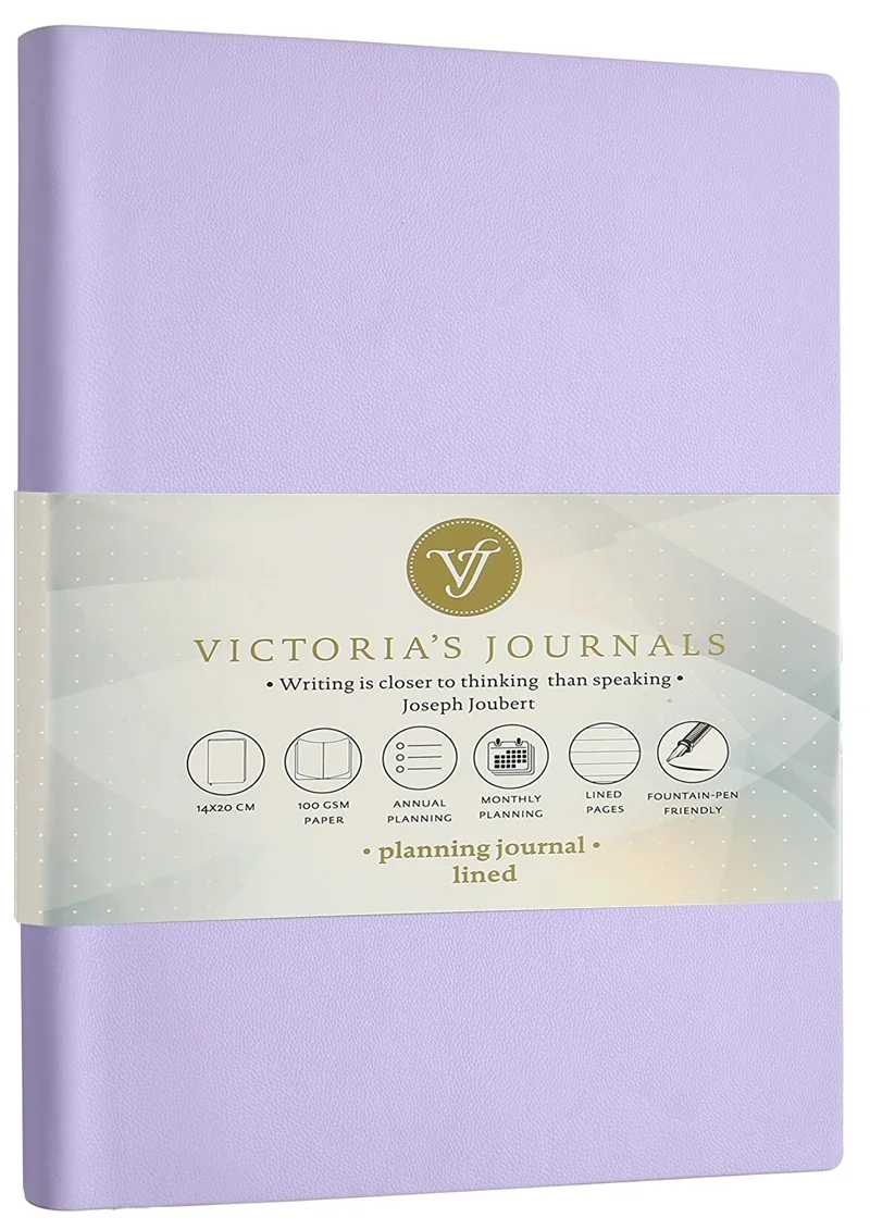 VJ DEFTER SMYTH PLANLAYICI ESNEK KAPAK 14x20 Cm. 100 Gr. 96 YP. ÇİZGİLİ LİLA 1038