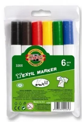 KOHINOOR SET TEXTİLE MARKERS 3205 6 7732-05JF01TE