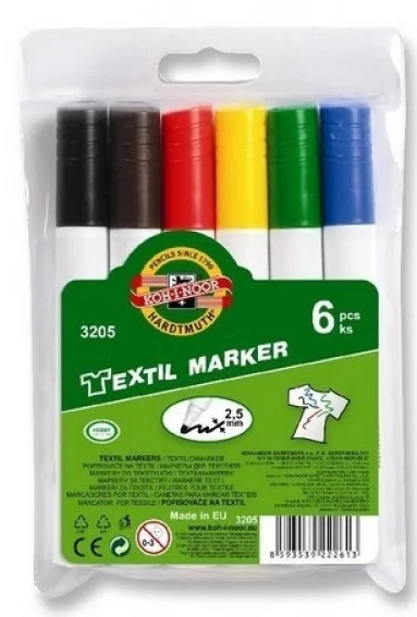 KOHINOOR SET TEXTİLE MARKERS 3205 6 7732-05JF01TE