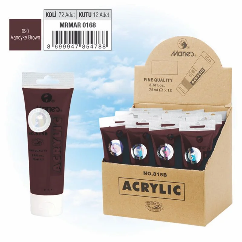 MARIES AKRİLİK BOYA 75 ML 815-690 VANDYKE BROWN