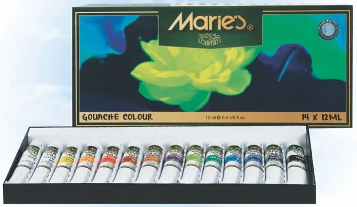 MARIES GUAJ BOYA SETİ 12 ML 14 LÜ 7314B