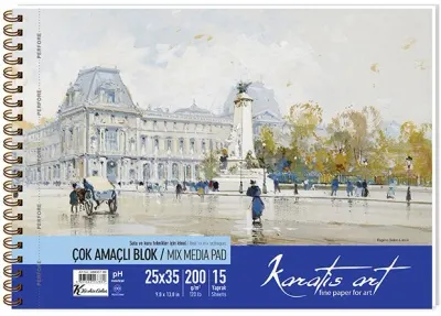 KESKİN RESİM KAĞIDI KARATİS ART 25x35 200 GR 50 Lİ 487001