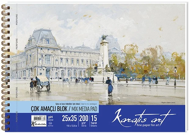 KESKİN RESİM KAĞIDI KARATİS ART 25x35 200 GR 50 Lİ 487001