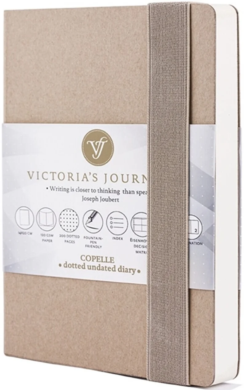 VJ DEFTER COPELLE KRAFT BUJO 14x21 Cm. 120 Gr. KREM 120 YP. NOKTALI SİYAH 8922
