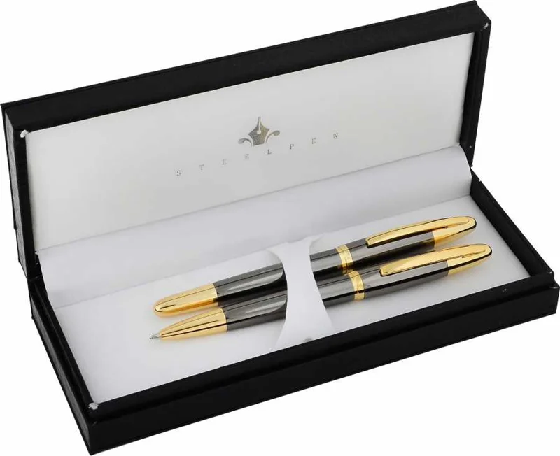 STEELPEN DOLMA KALEM+TÜKENMEZ KALEM SET VENÜS SERİSİ GOLD TITANIUM 181