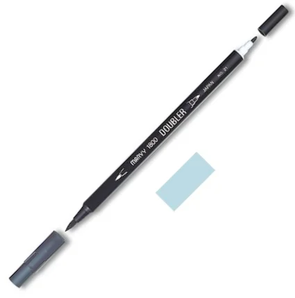 MARVY FIRÇA KALEM BRUSH PEN ÇİFT UÇLU 1800-041 BLUE GREY