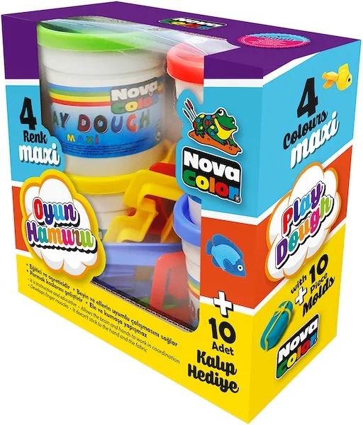 NOVA COLOR OYUN HAMURU SET 4 LÜ OYUNCAKLI NC-4155