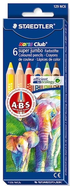 STAEDTLER KURU BOYA NORIS CLUP ÜÇGEN SÜPER JUMBO 6 LI 129 NC6
