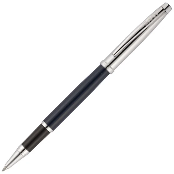 SCRIKSS ROLLER KALEM 800 KRİSTAL KUTU YARI KROM LACİVERT