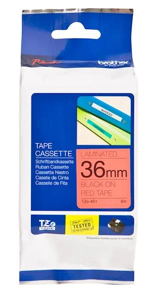 BROTHER PTOUCH ETİKET 36MM KIRMIZI-SİYAH TZ461
