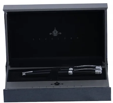 STEELPEN DOLMA KALEM+TÜKENMEZ KALEM SET CAPITAL SERİSİ KROM 281