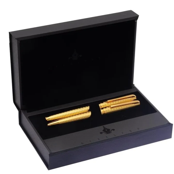 STEELPEN DOLMA KALEM+TÜKENMEZ KALEM SET CARENS SERİSİ GOLD 268