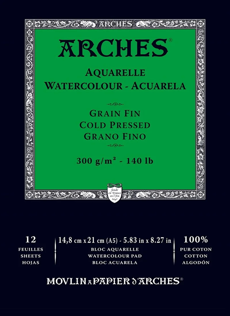 ARCHES SULU BOYA BLOĞU WC HP PA WHNA 14.8x21 300 GR 12 SF A1795095