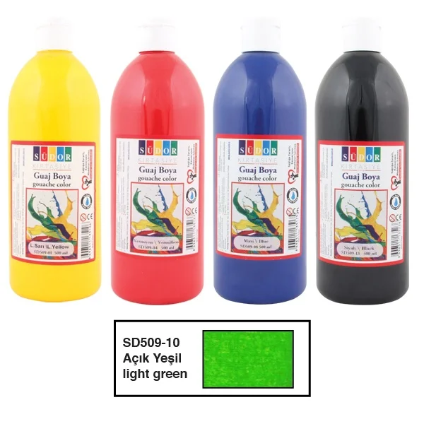 SÜDOR GUAJ BOYA 500 ML AÇIK YEŞİL SD509-10