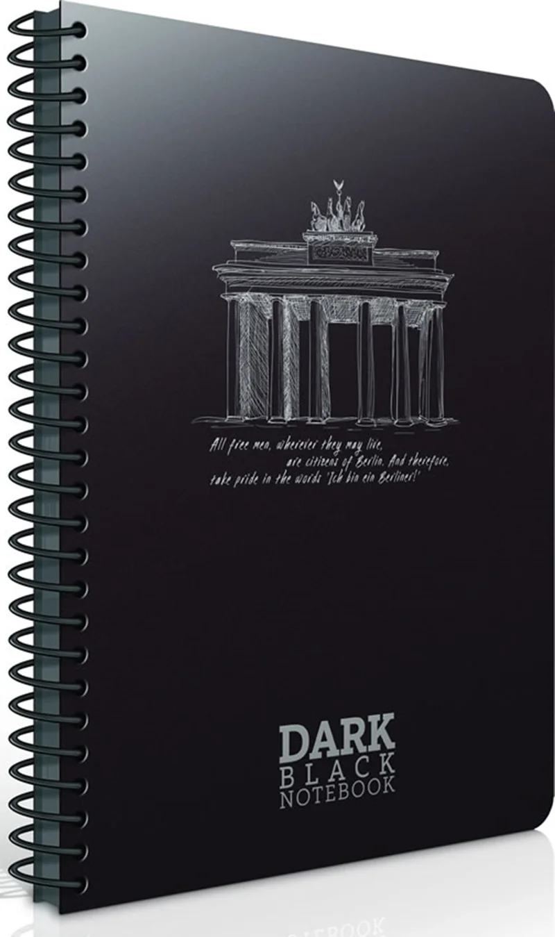 GIPTA DEFTER DARK 12X17 SPİRALLİ PP KAPAK 50 YP.DÜZ 2674
