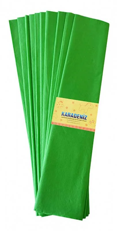 LİNO KREPON KAĞIDI 50x200 LÜX YEŞİL 10 LU PA-014-Y
