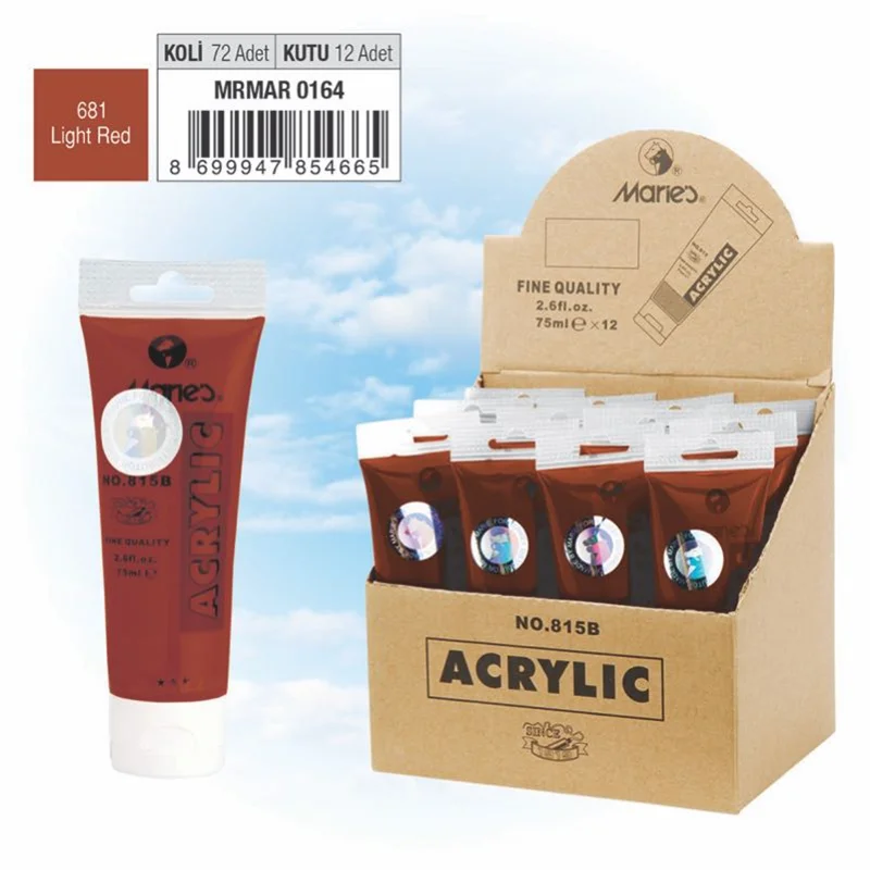 MARIES AKRİLİK BOYA 75 ML 815-681 LIGHT RED