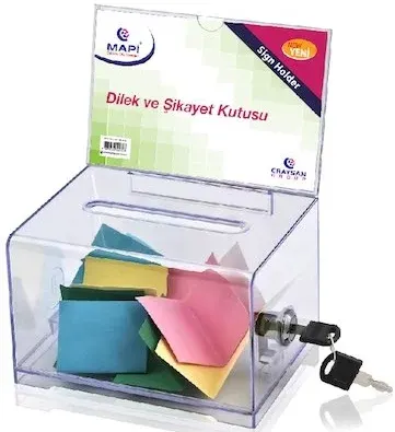 MAPİ DİLEK VE ŞİKAYET KUTUSU ŞEFFAF 5382050