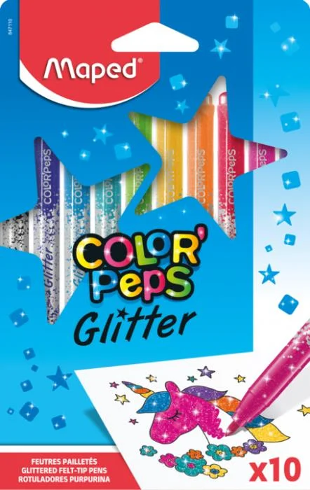 MAPED GLITTER KEÇELİ KALEM 10 LU 847110