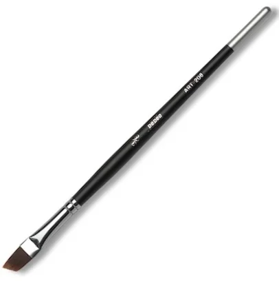 PEBEO FIRÇA YAN KESİK 208 SERİSİ SİYAH SENTETİK KIL KISA SAP NO:3/8 208 3/8