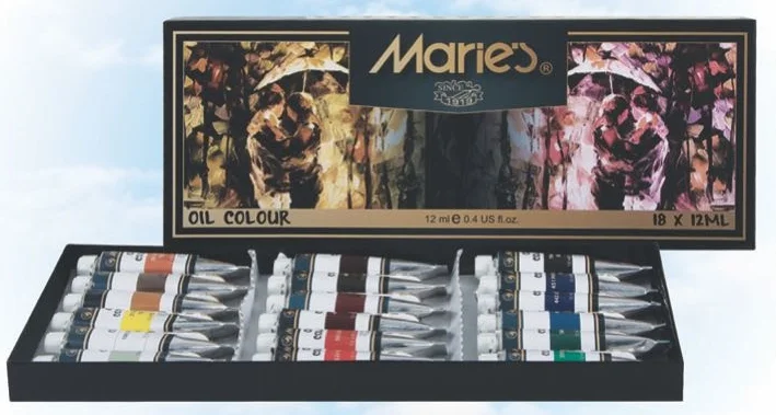 MARIES YAĞLI BOYA SETİ 12 ML 18 Lİ E1382