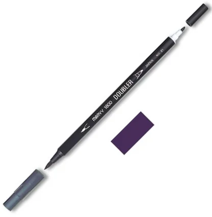 MARVY FIRÇA KALEM BRUSH PEN ÇİFT UÇLU 1800-108 BLACK CHERR
