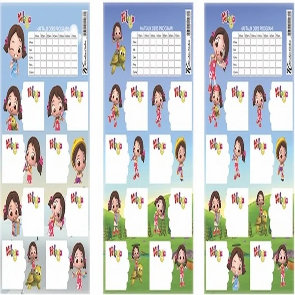 KESKİN ETİKET DERS PROGRAMLI 3 LÜ NİLOYA 220130-89