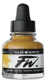 DALER ROWNEY PİSTOLE (LİKİT AKRİLİK) MÜREKKEBİ FW INK 29.5 ML YELLOW OCHRE 160029663