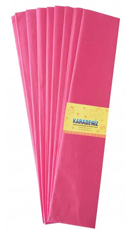 LİNO KREPON KAĞIDI 50x200 LÜX PEMBE 10 LU PA-014-P