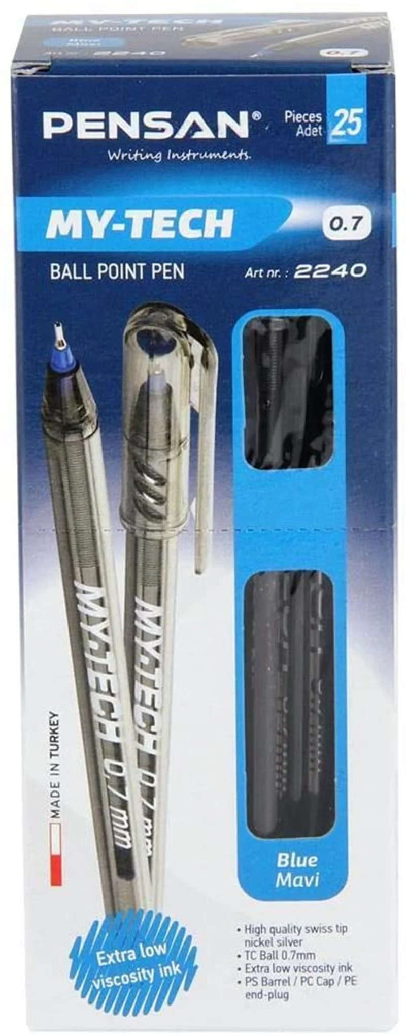 HB PENSAN TÜKENMEZ MY-TECH 0.7 25 Lİ 2240 MAVİ