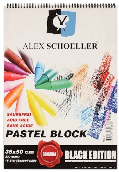 ALEX FON BLOK ARTİST 220GR 35x50 SİYAH 15 Lİ ALX-894