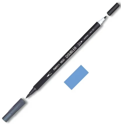 MARVY FIRÇA KALEM BRUSH PEN ÇİFT UÇLU 1800-060 SALVIA BLUE