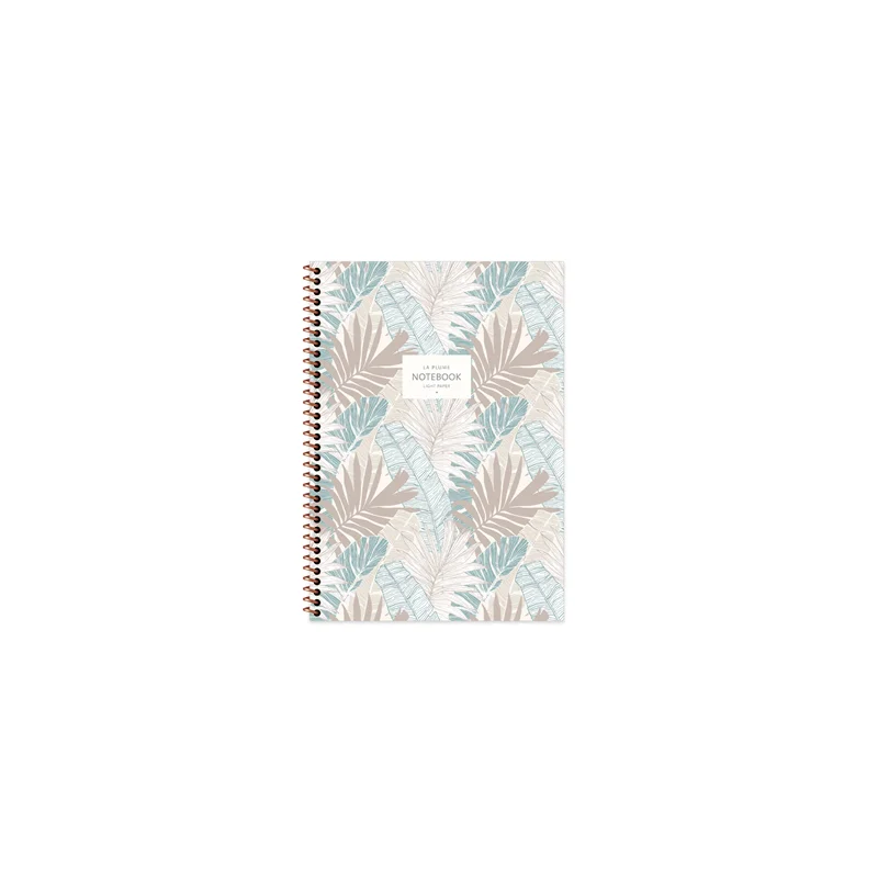 KESKİN DEFTER LA PLUME LEAVES A6 KARTON KAPAK SPİRALLİ 50 YP. ÇİZGİLİ 385261