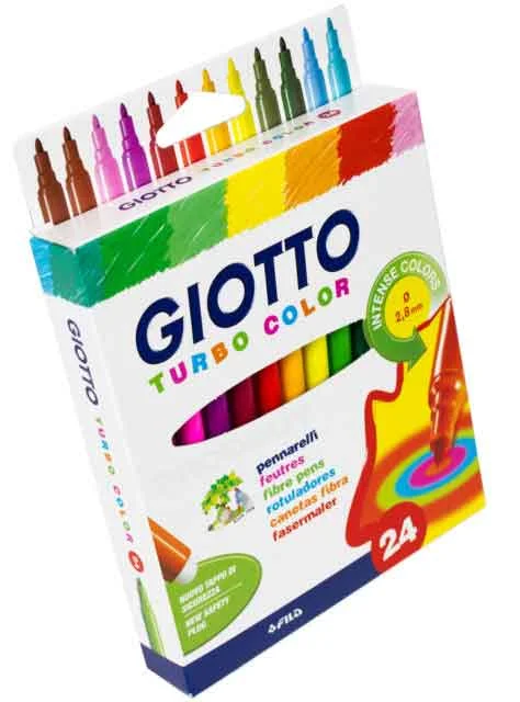 GIOTTO KEÇELİ KALEM TURBO COLOR 24 LÜ ASKILI PAKET 71500