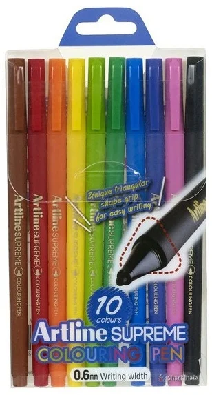 ARTLINE KEÇELİ KALEM SUPREME COLORING 210 0.6 SET 10 RENK A-EPFS-210.10W