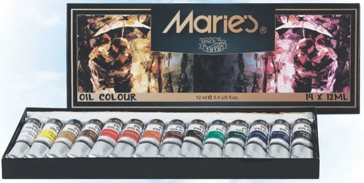 MARIES YAĞLI BOYA SETİ 12 ML 14 LÜ E1383