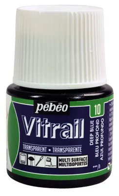 PEBEO CAM BOYASI VITRAIL TRANSPARAN 45 ML 050*10 DEEP BLUE