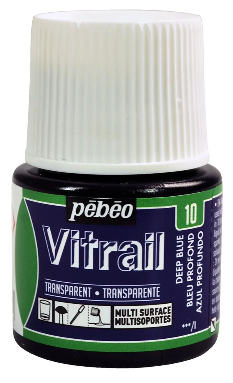 PEBEO CAM BOYASI VITRAIL TRANSPARAN 45 ML 050*10 DEEP BLUE