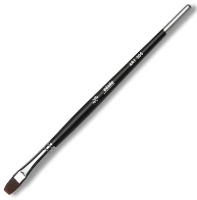 PEBEO FIRÇA 205 SERİSİ DÜZ KESİK SİYAH SENTETİK KIL KISA SAP NO:3/8 205 3/8