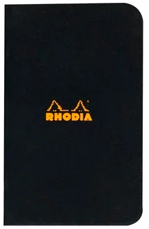 RHODIA DEFTER BASIC DİKİŞLİ 7.5x12 80 GR 24 YP KARELİ SİYAH RD119159